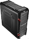 Корпус Aerocool GT черный w/o PSU ATX SECC 2*120mm fan 2*USB2.0 audio HD screwless bott PSU