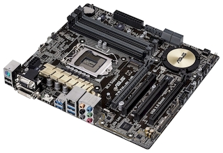 Материнская плата Asus Z97M-PLUS Socket-1150 Intel Z97 DDR3 mATX AC`97 8ch(7.1) GbLAN SATA6 RAID VGA+DVI+HDMI