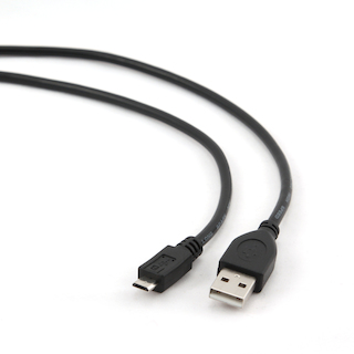 Кабель USB Am - micro USB 0,5м Gembird/Cablexpert CCP-mUSB2-AMBM-0.5M, AM/microBM 5P, 0.5м, экран, черный, пакет