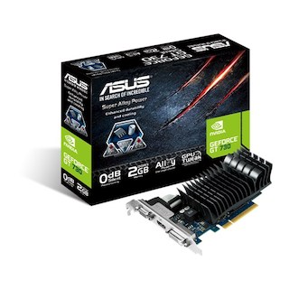 Видеокарта Asus PCI-E nVidia GT730-SL-2GD3-BRK GeForce GT 730 2048Mb 64bit GDDR3 902/1800 DVI/HDMI/CRT/HDCP RTL