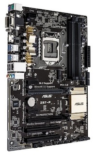 Материнская плата Asus Z97-P Socket-1150 Intel Z97 DDR3 ATX AC`97 8ch(7.1) GbLAN SATA3 RAID VGA+DVI+HDMI