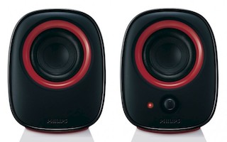Колонки Philips SPA2210R/10 (2.0) черный/красный 150W