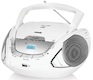Аудиомагнитола BBK BX190U белый металлик